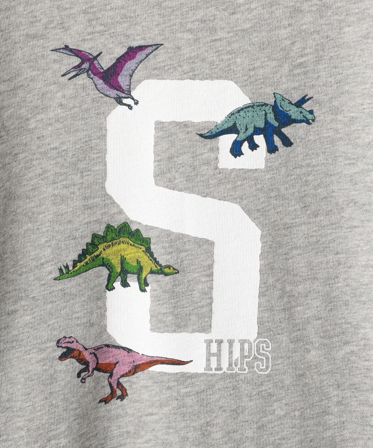 SHIPS KIDS:Sロゴ×恐竜 プリント 長袖 TEE(100〜130cm)