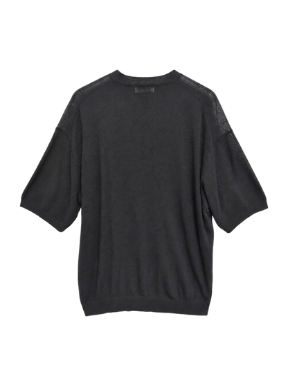SHIPS any: 〈洗濯機可能〉シアー ハーフスリーブ ニット Tシャツ