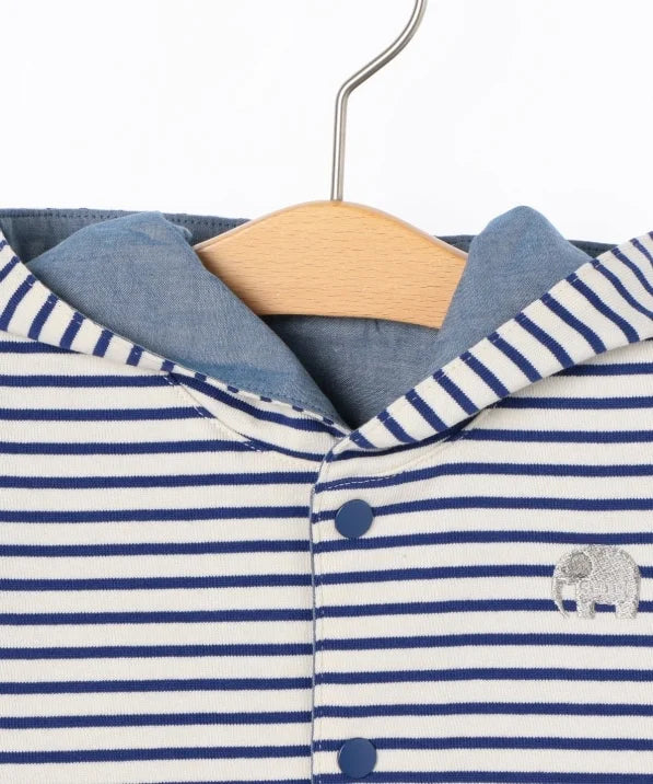 SHIPS KIDS:リバーシブル ボーダー マント 2018SS