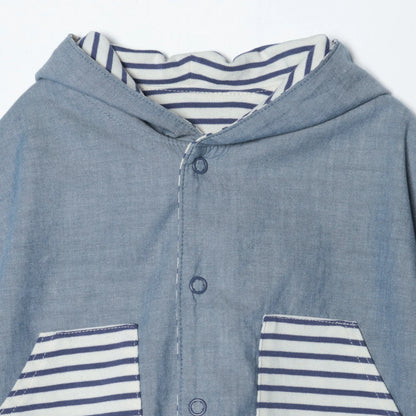 SHIPS KIDS:リバーシブル ボーダー マント 2018SS
