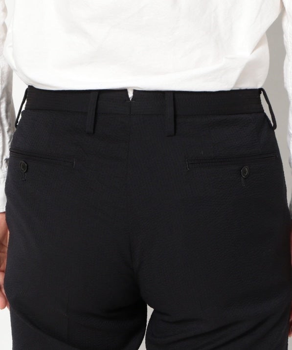 SHIPS: セットアップ GENTLE WOOL シアサッカー ノープリーツ パンツ