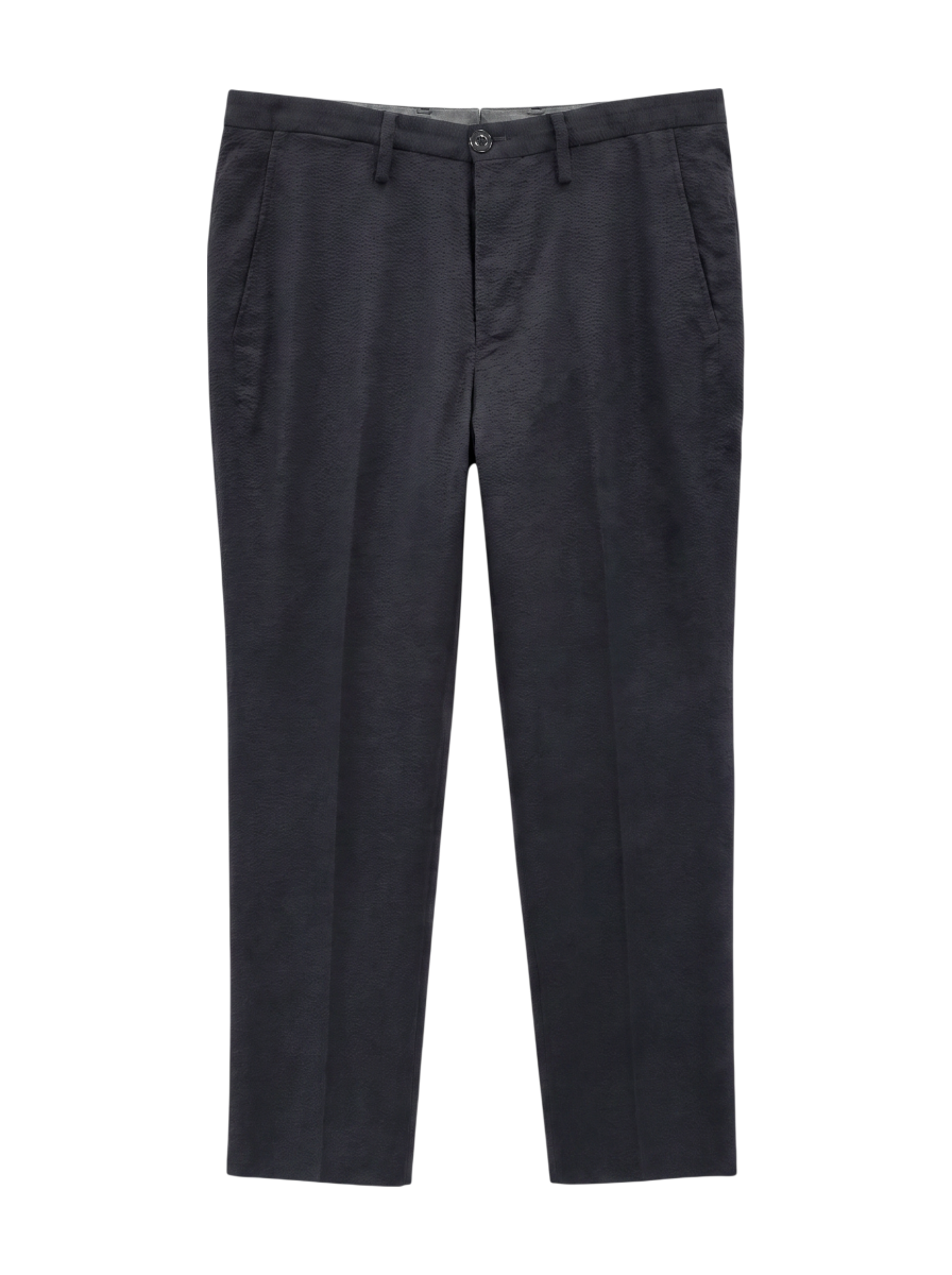 SHIPS: セットアップ GENTLE WOOL シアサッカー ノープリーツ パンツ