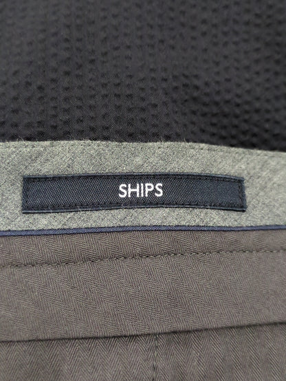 SHIPS: セットアップ GENTLE WOOL シアサッカー ノープリーツ パンツ