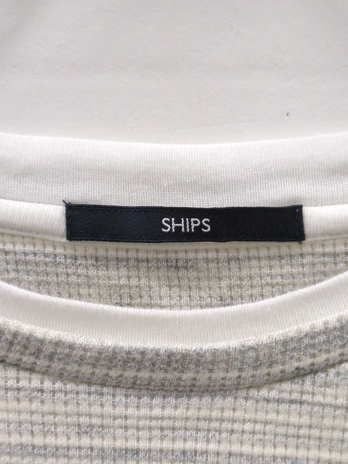 SHIPS: ワッフル フェイクレイヤード クルーネック Tシャツ (ロンT)2