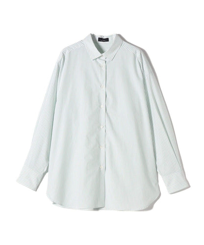 SHIPS Primary Navy Label:コットン タイプライター ビッグ シャツ