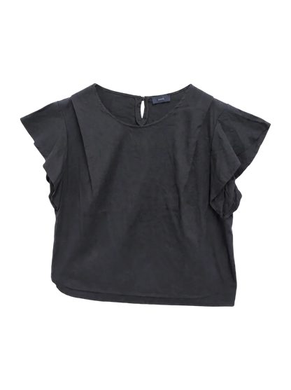 SHIPS:LNN/RY RUFFLE SLEEVE BL