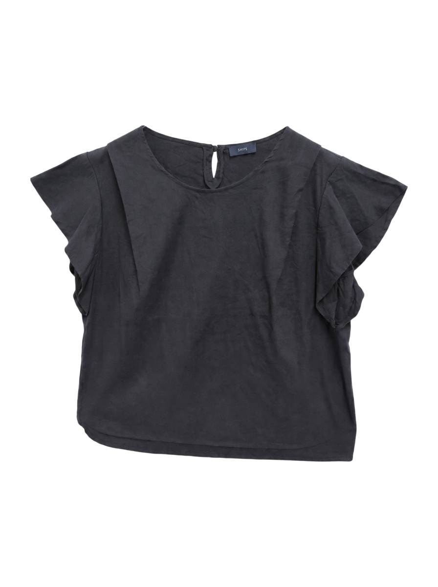 SHIPS:LNN/RY RUFFLE SLEEVE BL