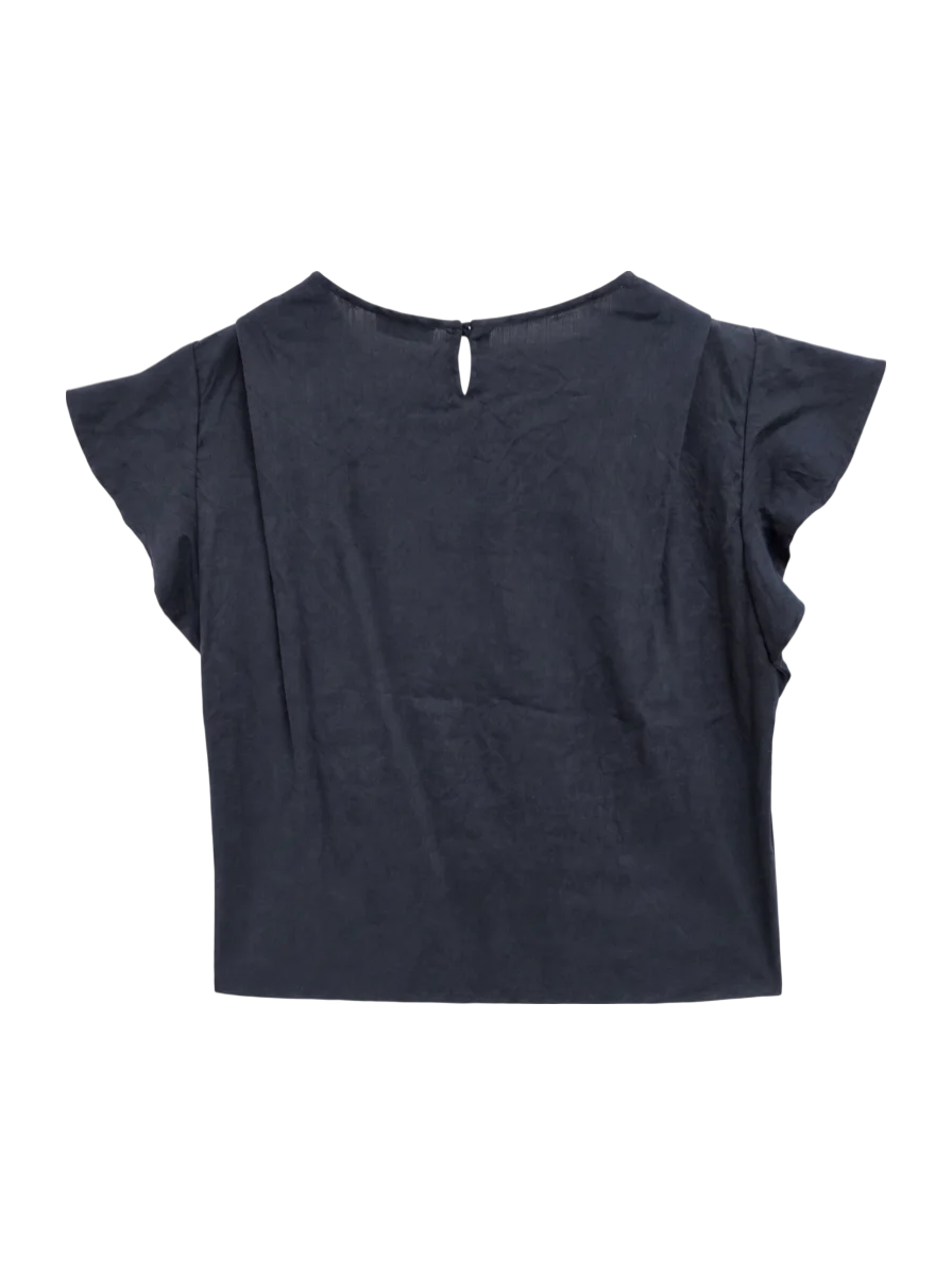 SHIPS:LNN/RY RUFFLE SLEEVE BL
