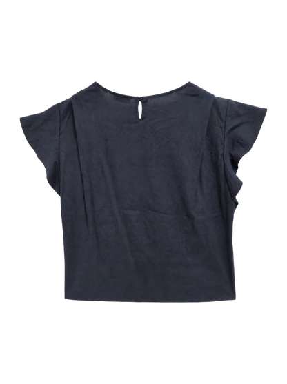 SHIPS:LNN/RY RUFFLE SLEEVE BL