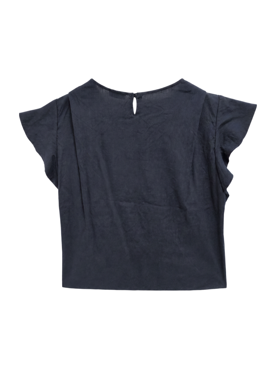 SHIPS:LNN/RY RUFFLE SLEEVE BL