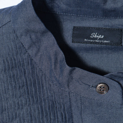 Primary NavyLabel:〈手洗い可能〉デニム シャンブレー ピンタック ワンピース