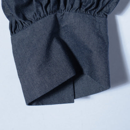Primary NavyLabel:〈手洗い可能〉デニム シャンブレー ピンタック ワンピース