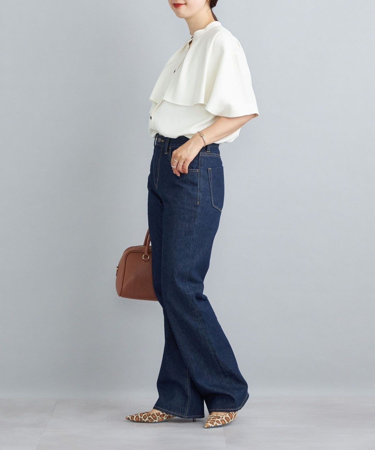 〈洗濯機可能〉11.5oz デニムセミフレアパンツ