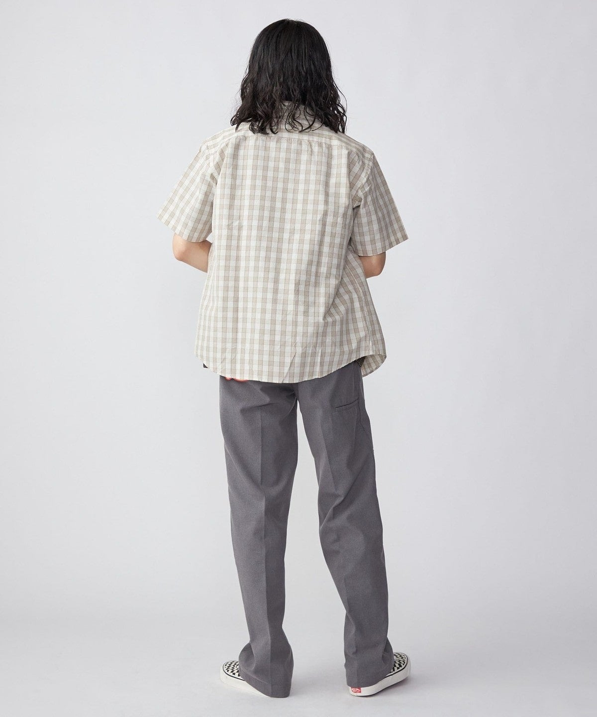 SHIPS: ECOPET(R) チェック セミワイドカラーシャツ S/S