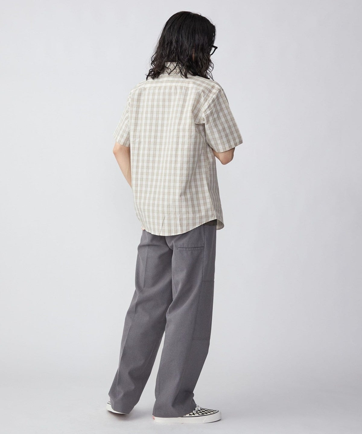 SHIPS: ECOPET(R) チェック セミワイドカラーシャツ S/S