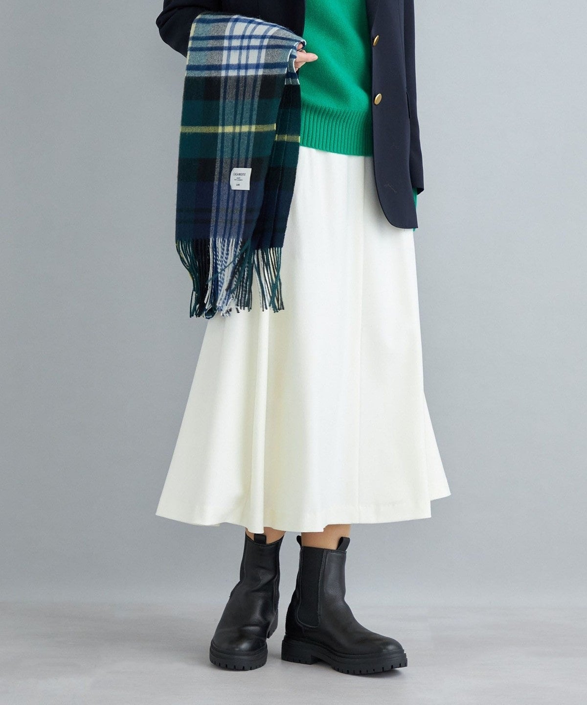 〈手洗い可能〉ウールサキソニーフレアスカート