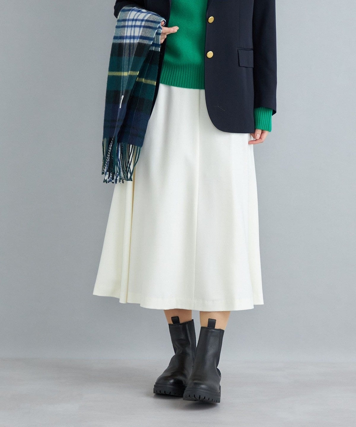 〈手洗い可能〉ウールサキソニーフレアスカート