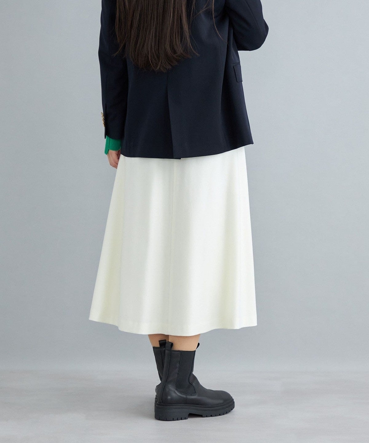 〈手洗い可能〉ウールサキソニーフレアスカート