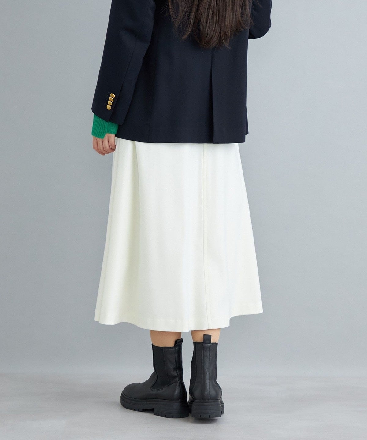 〈手洗い可能〉ウールサキソニーフレアスカート