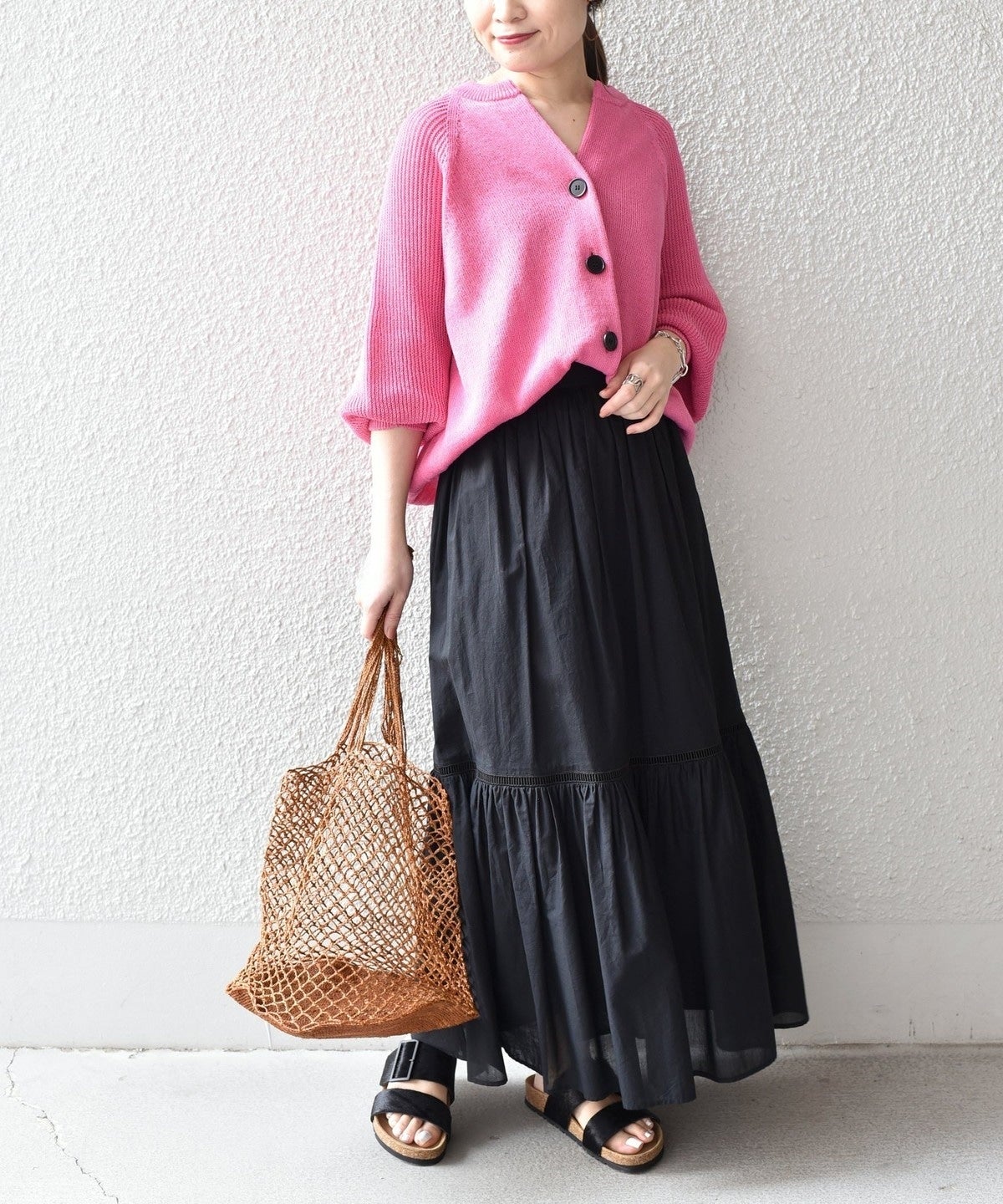 〈手洗い可能〉 ペーパー コットン カーディガン