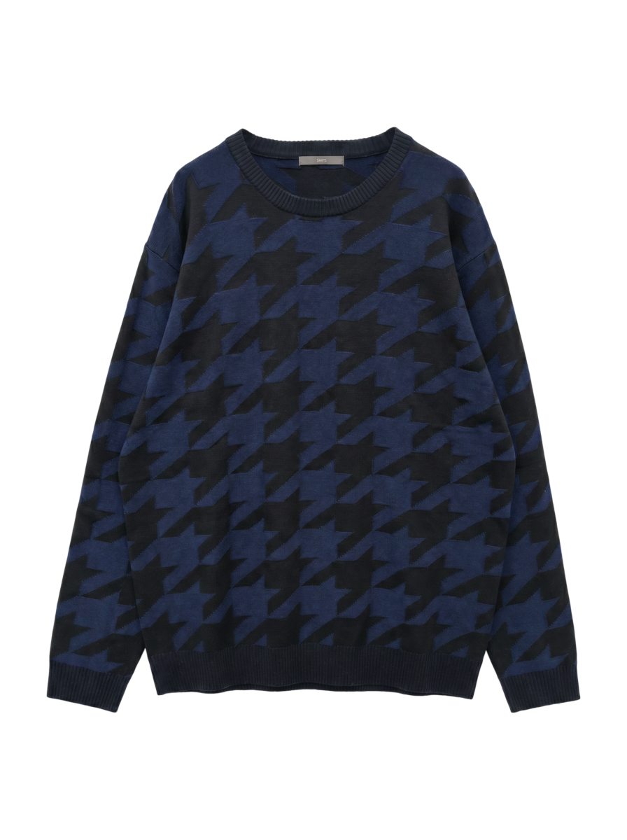 SU: SILTECH YARN ハウンドトゥース リンクス ニット