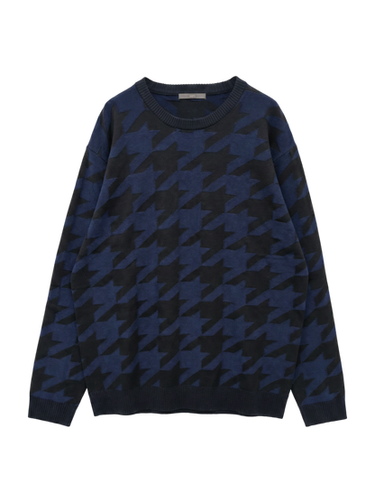 SU: SILTECH YARN ハウンドトゥース リンクス ニット
