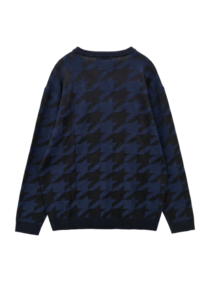 SU: SILTECH YARN ハウンドトゥース リンクス ニット