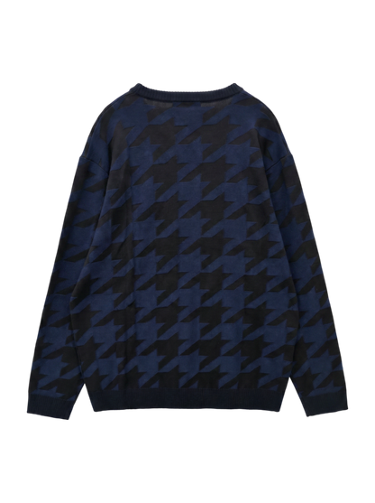 SU: SILTECH YARN ハウンドトゥース リンクス ニット