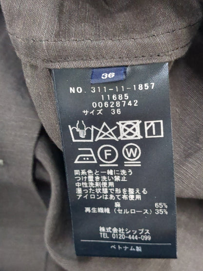 〈手洗い可能〉サフィラン リネン シャツ