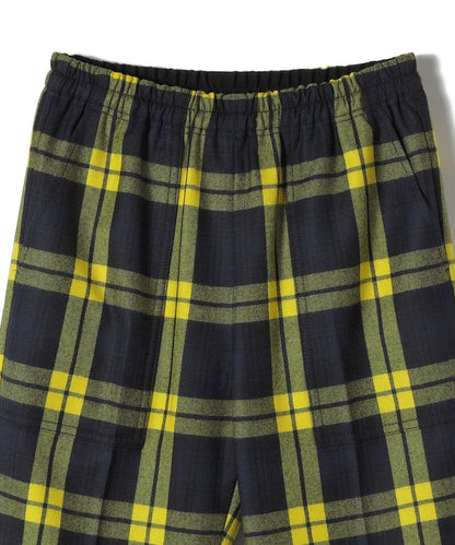 SHIPS Primary Navy Label:ウールチェックパンツ（ネイビー）