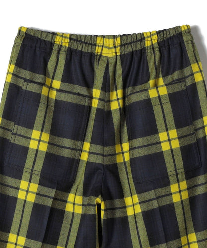 SHIPS Primary Navy Label:ウールチェックパンツ（ネイビー）