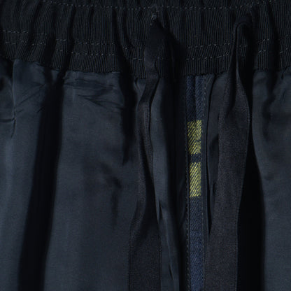 SHIPS Primary Navy Label:ウールチェックパンツ（ネイビー）