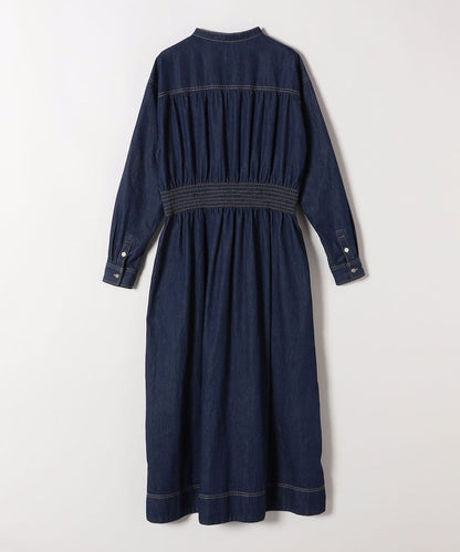 SHIPS any: シャーリング デニム ポケット ワンピース ［SHIPS any DENIM］