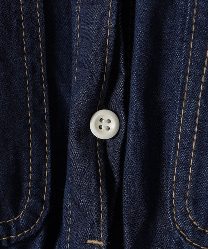 SHIPS any: シャーリング デニム ポケット ワンピース ［SHIPS any DENIM］
