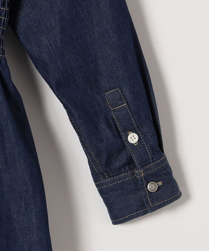 SHIPS any: シャーリング デニム ポケット ワンピース ［SHIPS any DENIM］