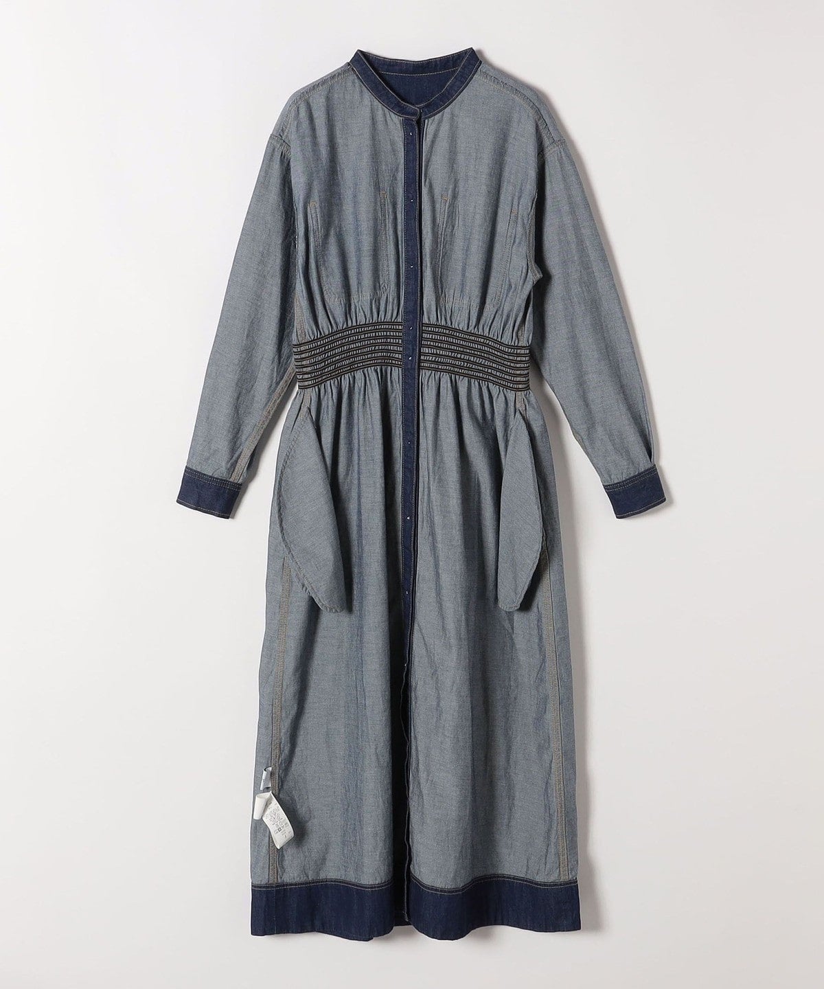 SHIPS any: シャーリング デニム ポケット ワンピース ［SHIPS any DENIM］