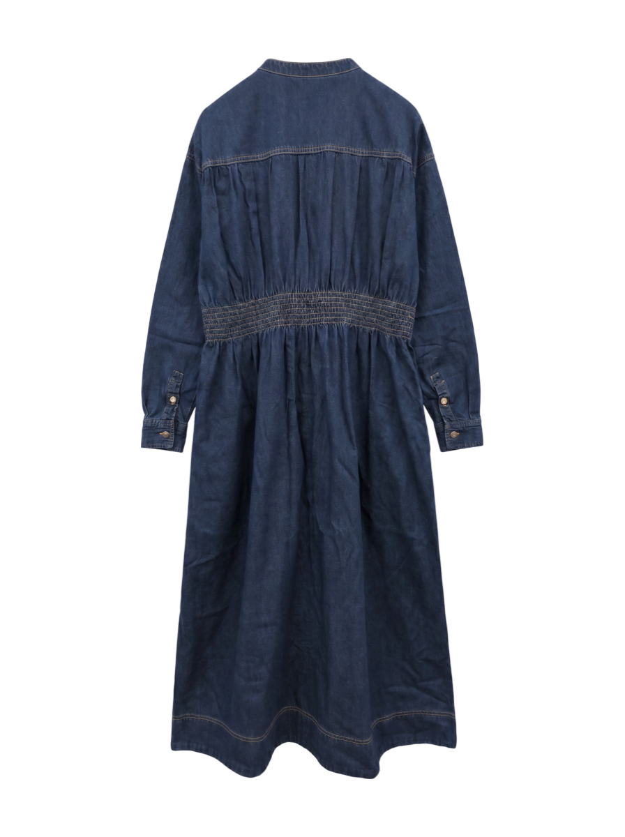 SHIPS any: シャーリング デニム ポケット ワンピース ［SHIPS any DENIM］