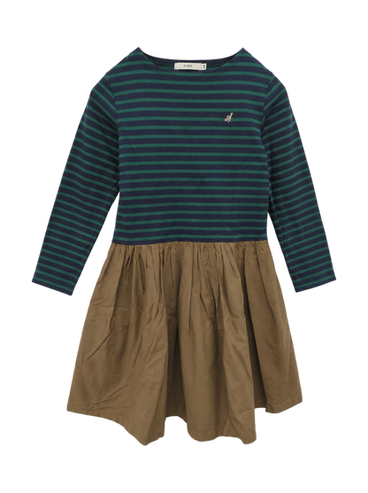 SHIPS KIDS:ボーダー×タイプクロス ワンピース(100〜130cm)