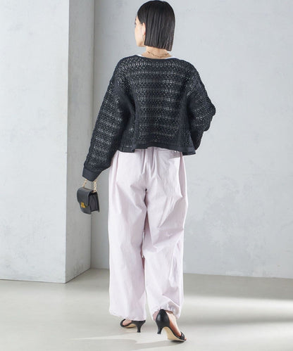 〈手洗い可能〉透かし編み 2WAY ニット ジャケット
