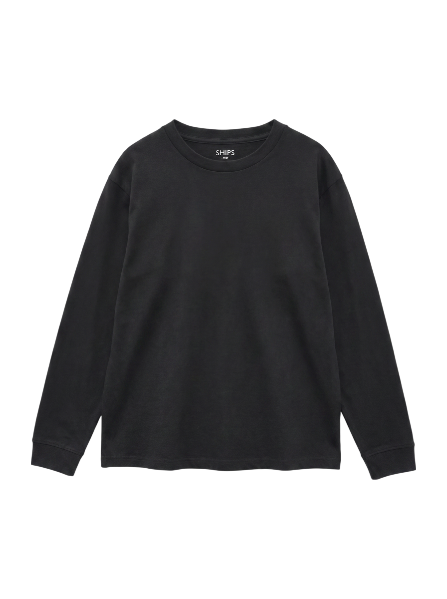 SHIPS Colors:シルケット コットン クルーネック Tシャツ (ロンT)
