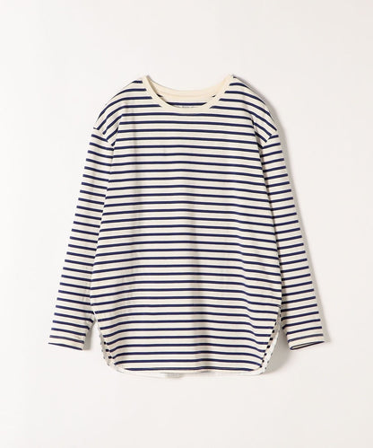 SHIPS any:〈吸水速乾〉ラウンドヘム ロングスリーブ ワイド TEE