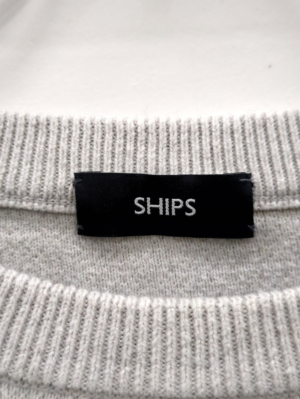 SHIPS:〈手洗い可能〉コットン カシミヤ ソリッド クルーネックニット