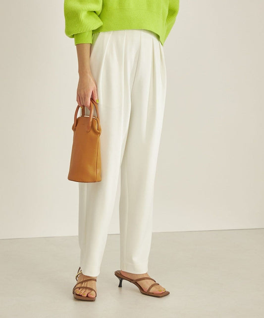 〈手洗い可能〉2タック ジョーゼット テーパード パンツ