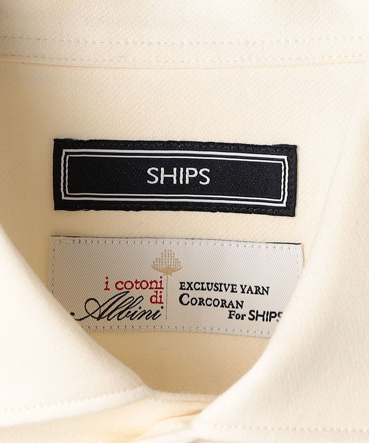 SHIPS:ALBINI ジャージー ネル イタリアンワイドカラー シャツ
