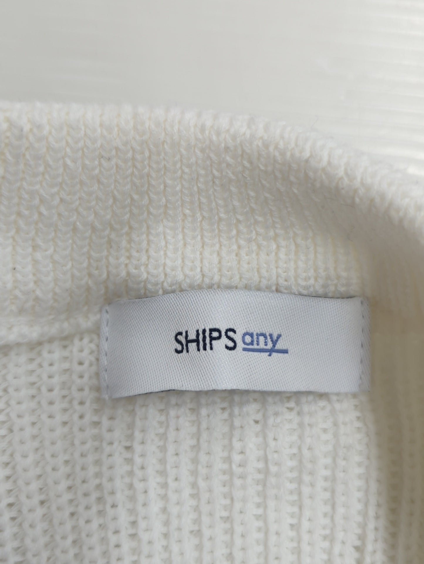 SHIPS any:〈手洗い可能〉アゼ コンパクト クルーネック ニット プルオーバー