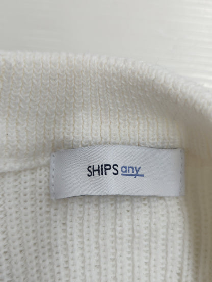 SHIPS any:〈手洗い可能〉アゼ コンパクト クルーネック ニット プルオーバー