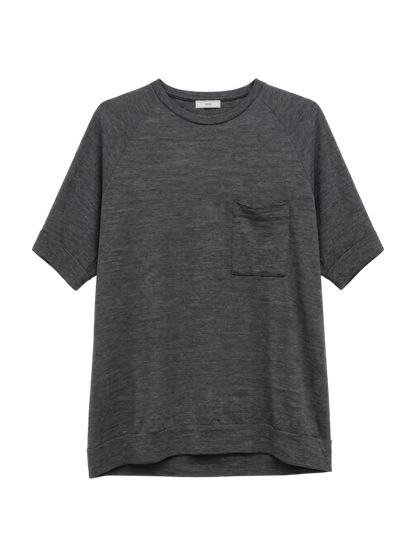 SHIPS: 【ウォッシャブル】 super 100s 梳毛ウールジャージ クルーネックTシャツ