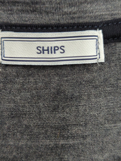 SHIPS: 【ウォッシャブル】 super 100s 梳毛ウールジャージ クルーネックTシャツ