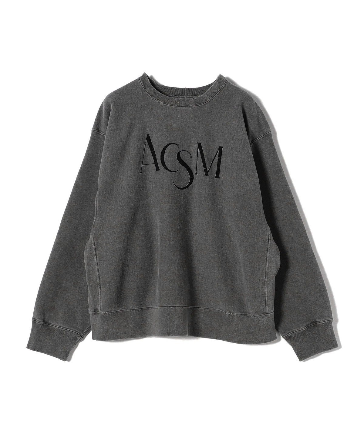 【SHIPS別注】ACASAM:〈手洗い可能〉ダメージ クルーネック スウェット