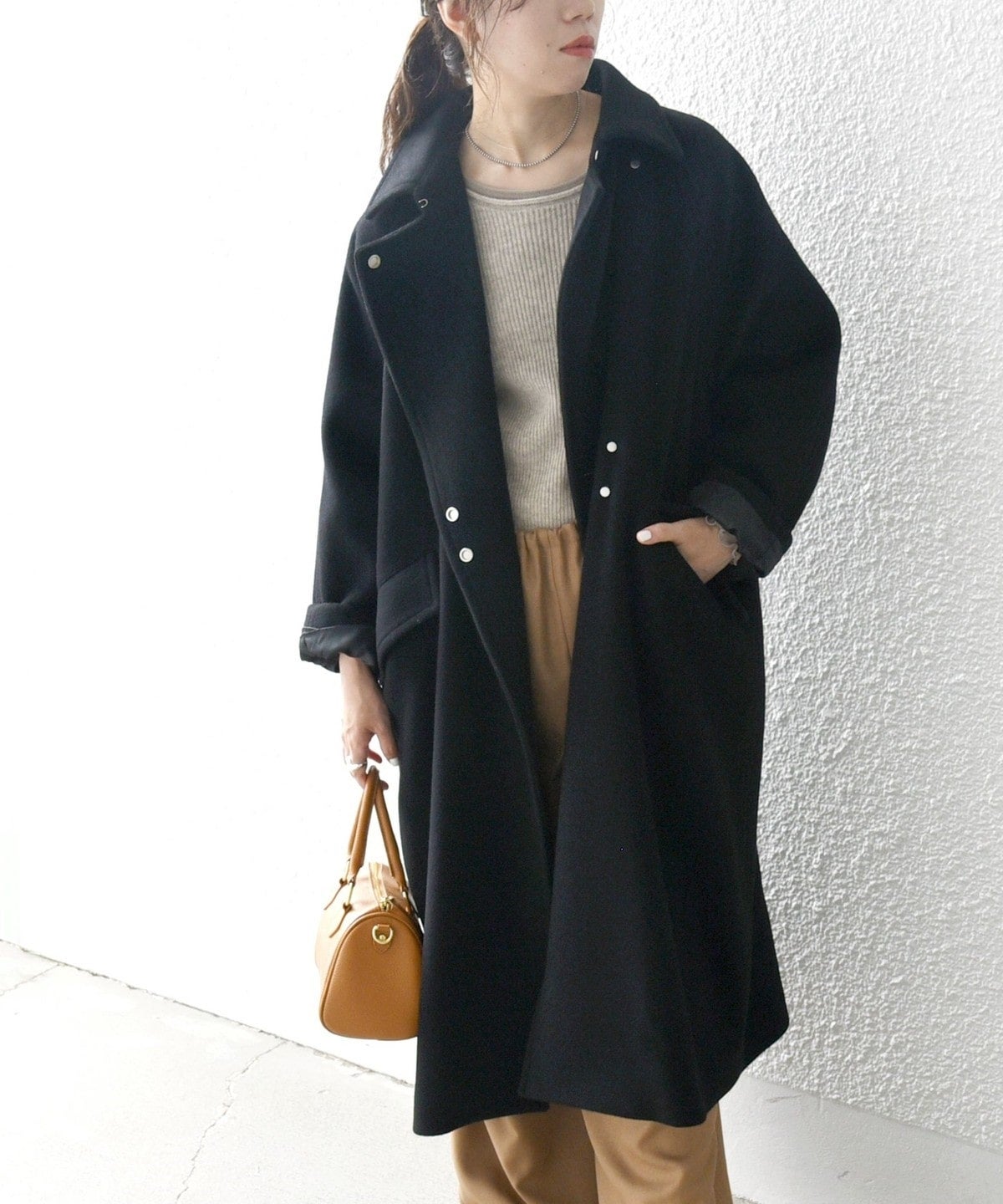 【WEB限定】SHIPS any: バルマカーン コクーン コート 24FW